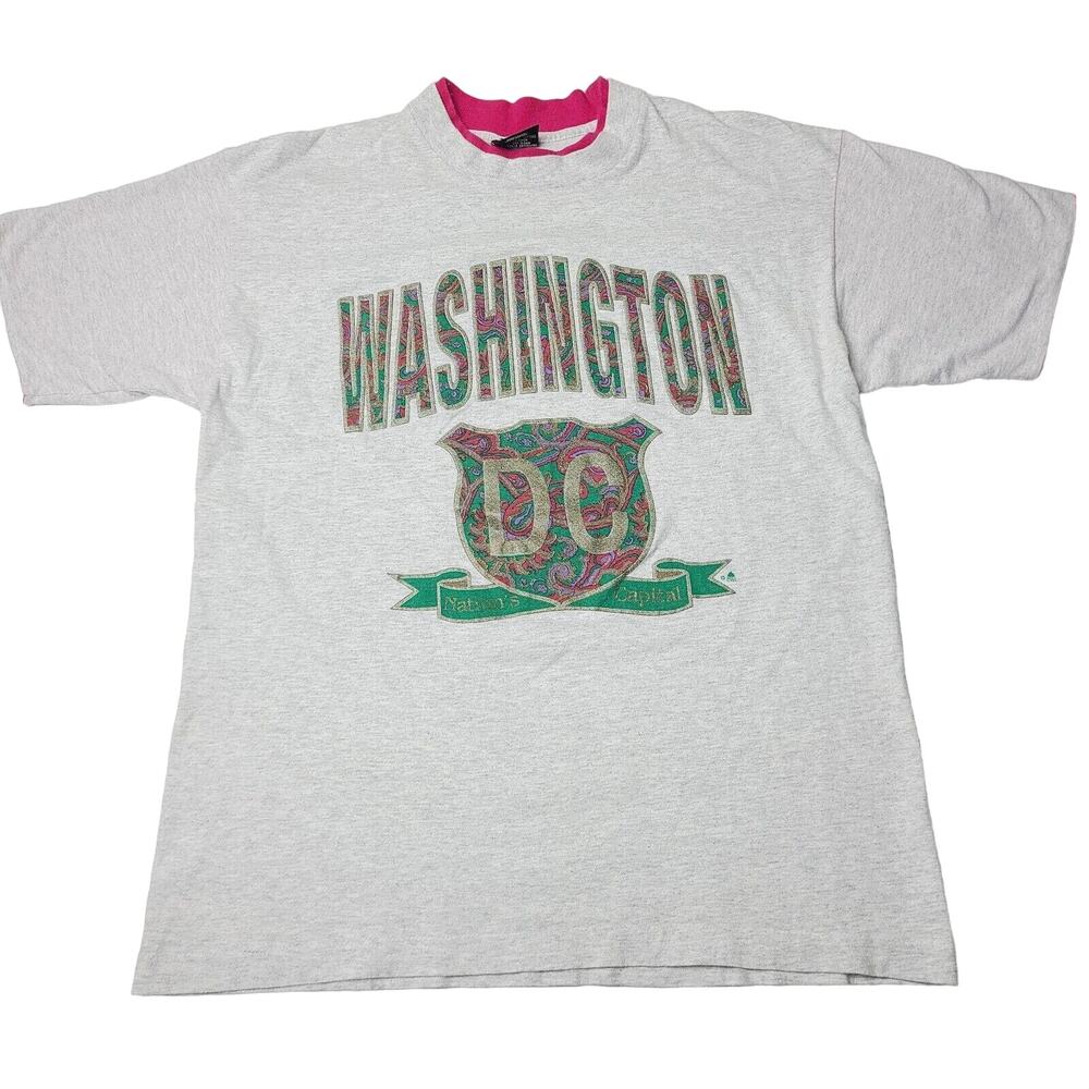 VTG Washington DC Capitol USA 90's Graphic Shirt Men's Large Signal Sports